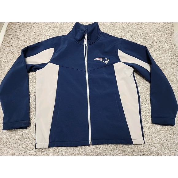 New England Patroits NFL Full-Zip Blue Soft Shell Jacket Size XL - Picture 2 of 14